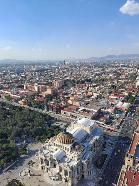 Bellas Artes palace from top of Torre Latino.