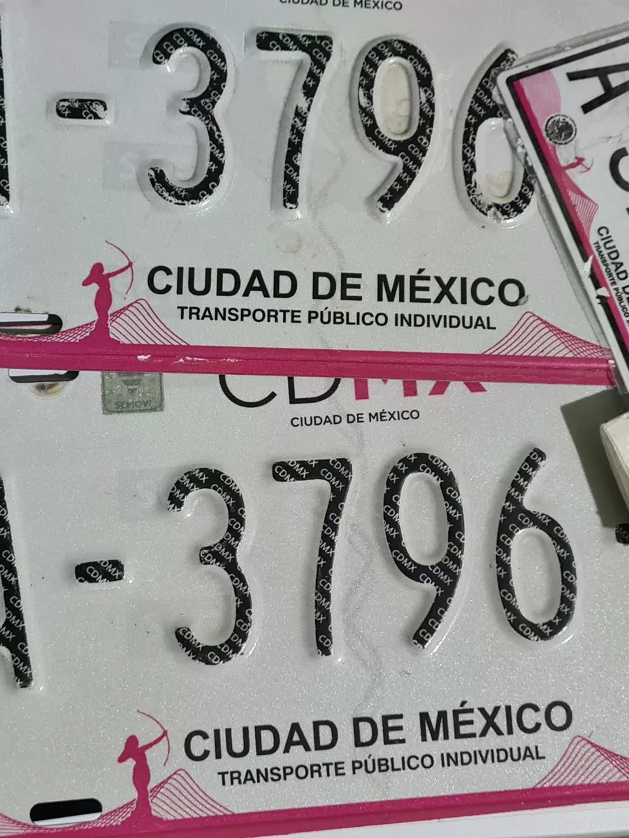 Authorized CDMX Taxi plate